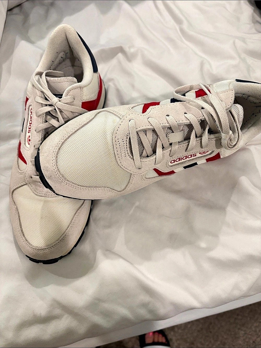 adidas Continental 80 White Navy Scarlet Sneakers White & Red US 8